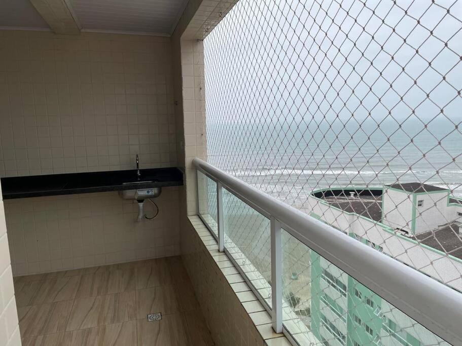 Apto Pe Na Areia Vista Mar Praia Grande  Esterno foto